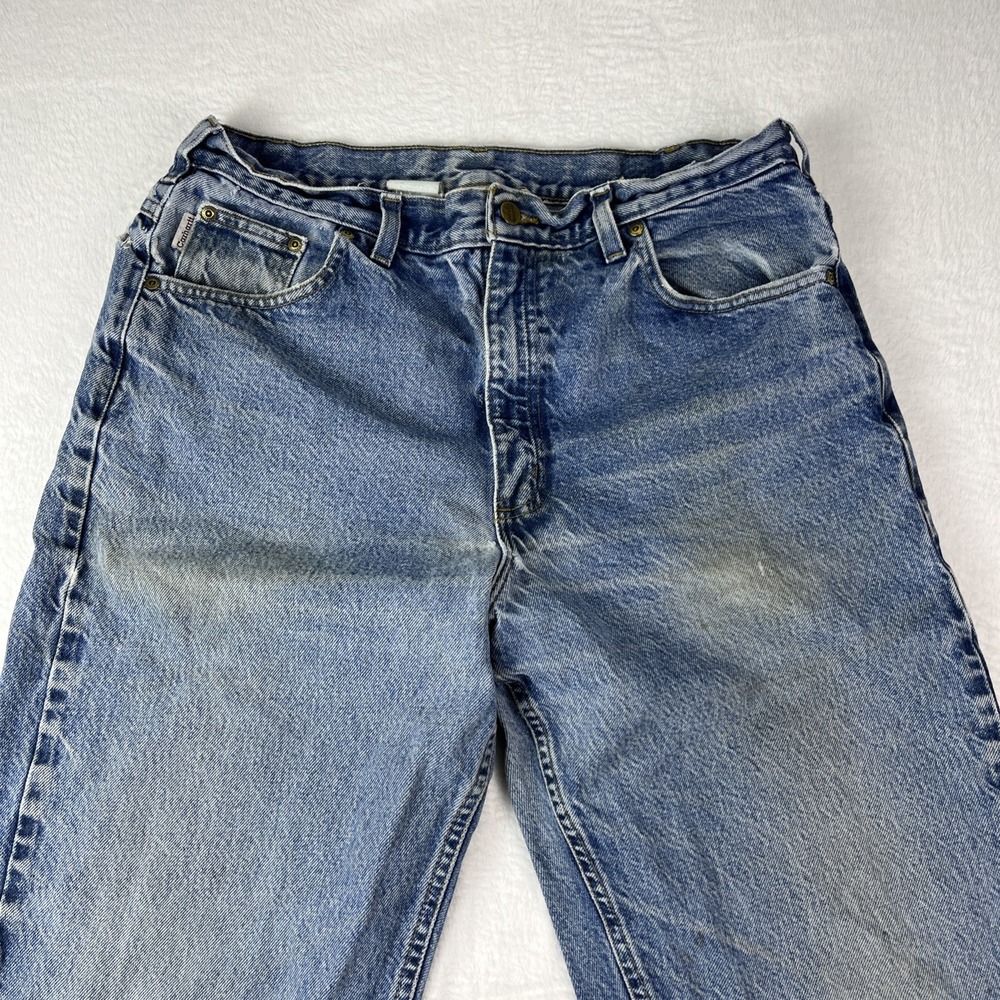 Carhartt B160 Relaxed Fit Straight Leg Jeans Mens 36x32 Blue Denim Light Wash